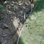 Pipes and wiring being installed underground